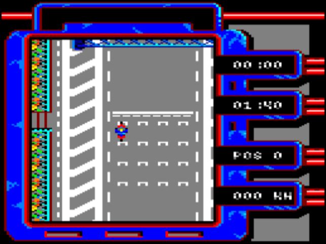 Aspar GP Master - Amstrad CPC game screenshot (1988) by Dinamic